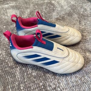 Adidas Kids' Goletto Sneakers - White, Blue, and Pink